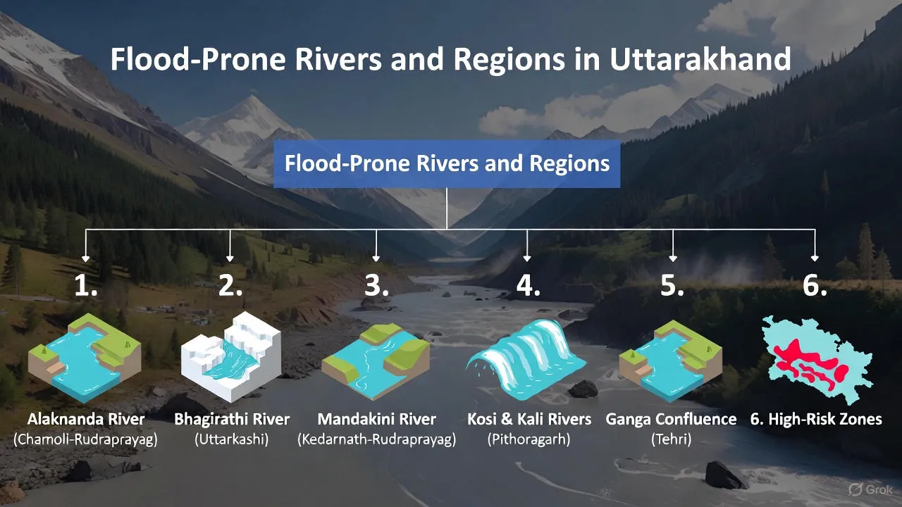 Alaknanda Bhagirathi Flood Zones
