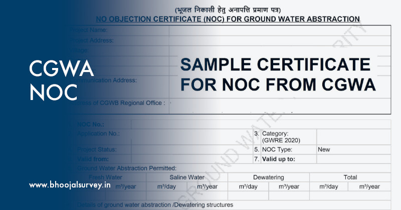 CGWA NOC - Bhoojal Survey