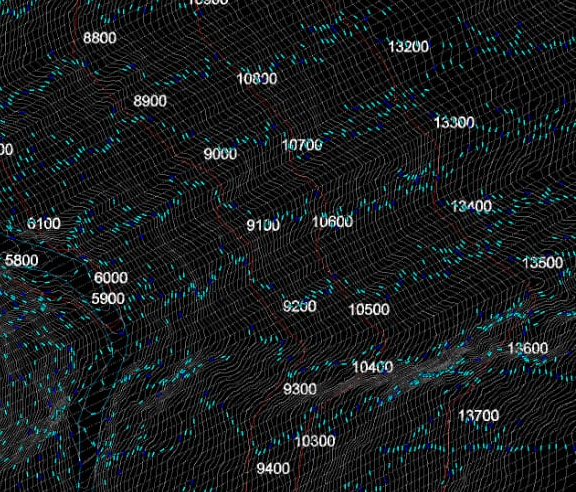 DWG file with Marking of Topographical features