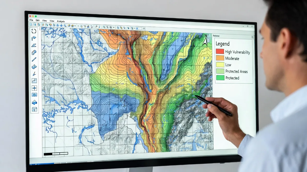 GPS and total station for hydrological mapping