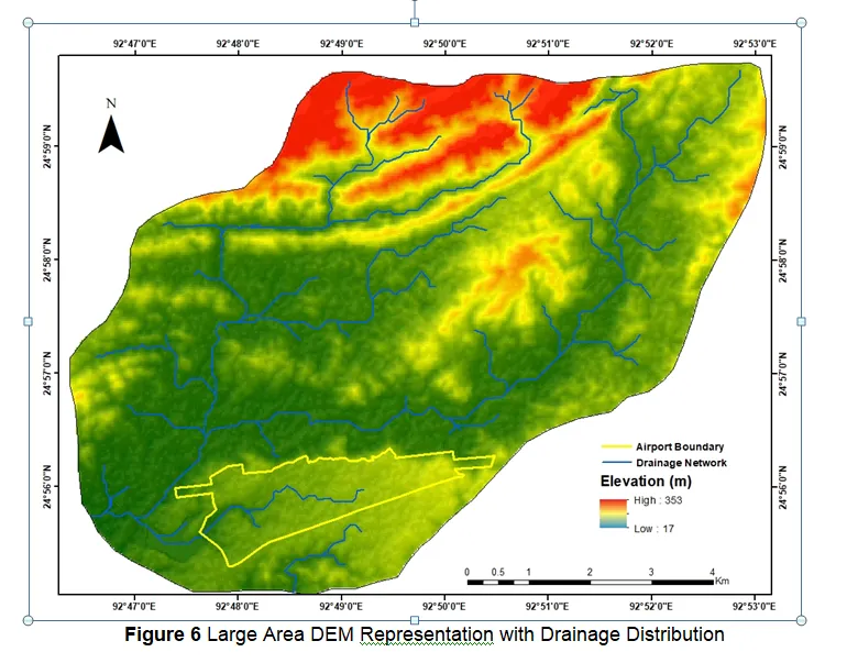 An engineer working on hydrological modeling software with flood simulation maps and GIS layers on screen.