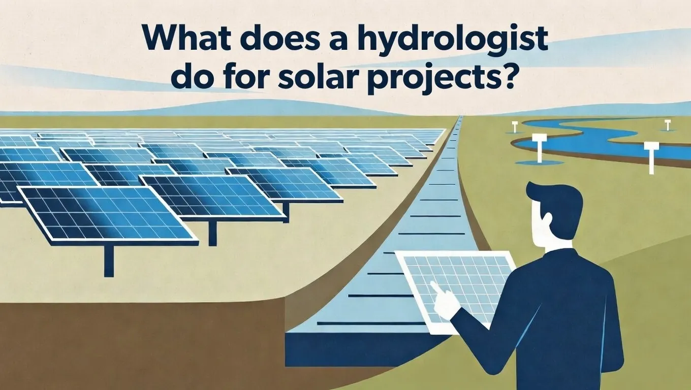Expert Hydrologist analyzing data for solar power plant India 2026