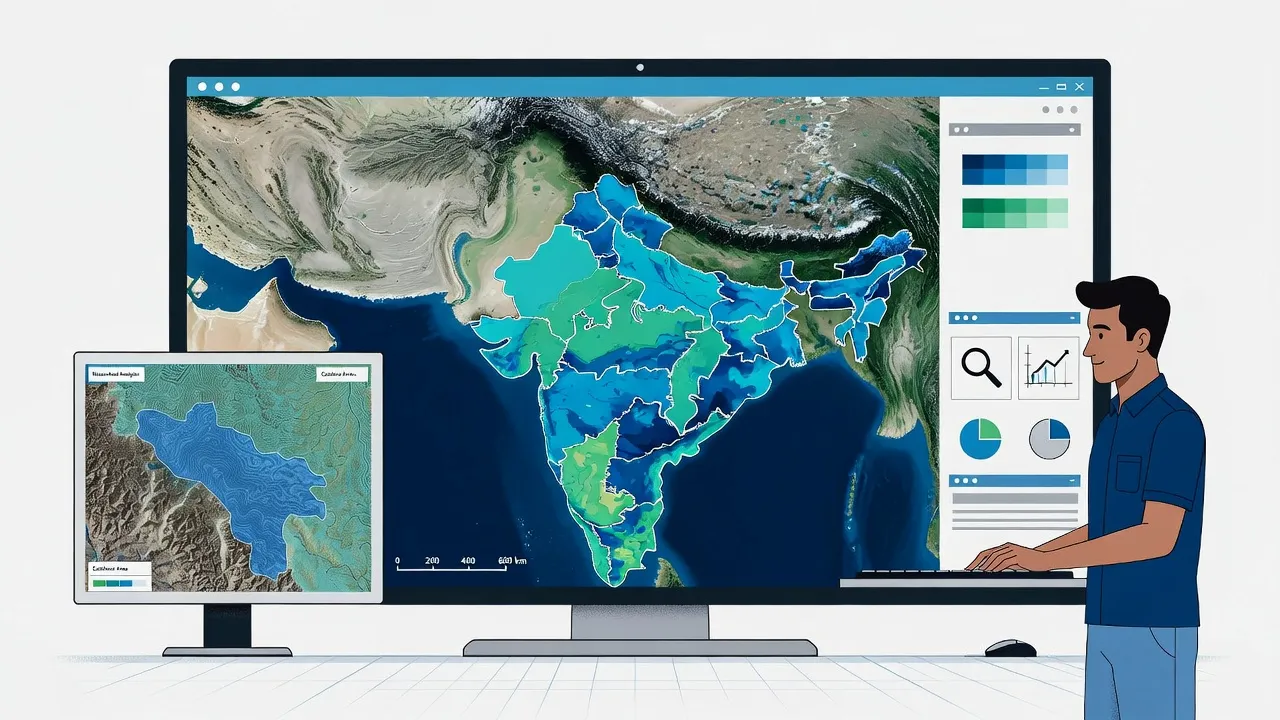 Satellite imagery for hydrological survey analysis